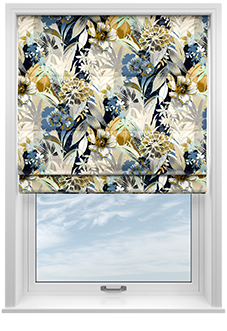 Bali, Navy - Roman Blind